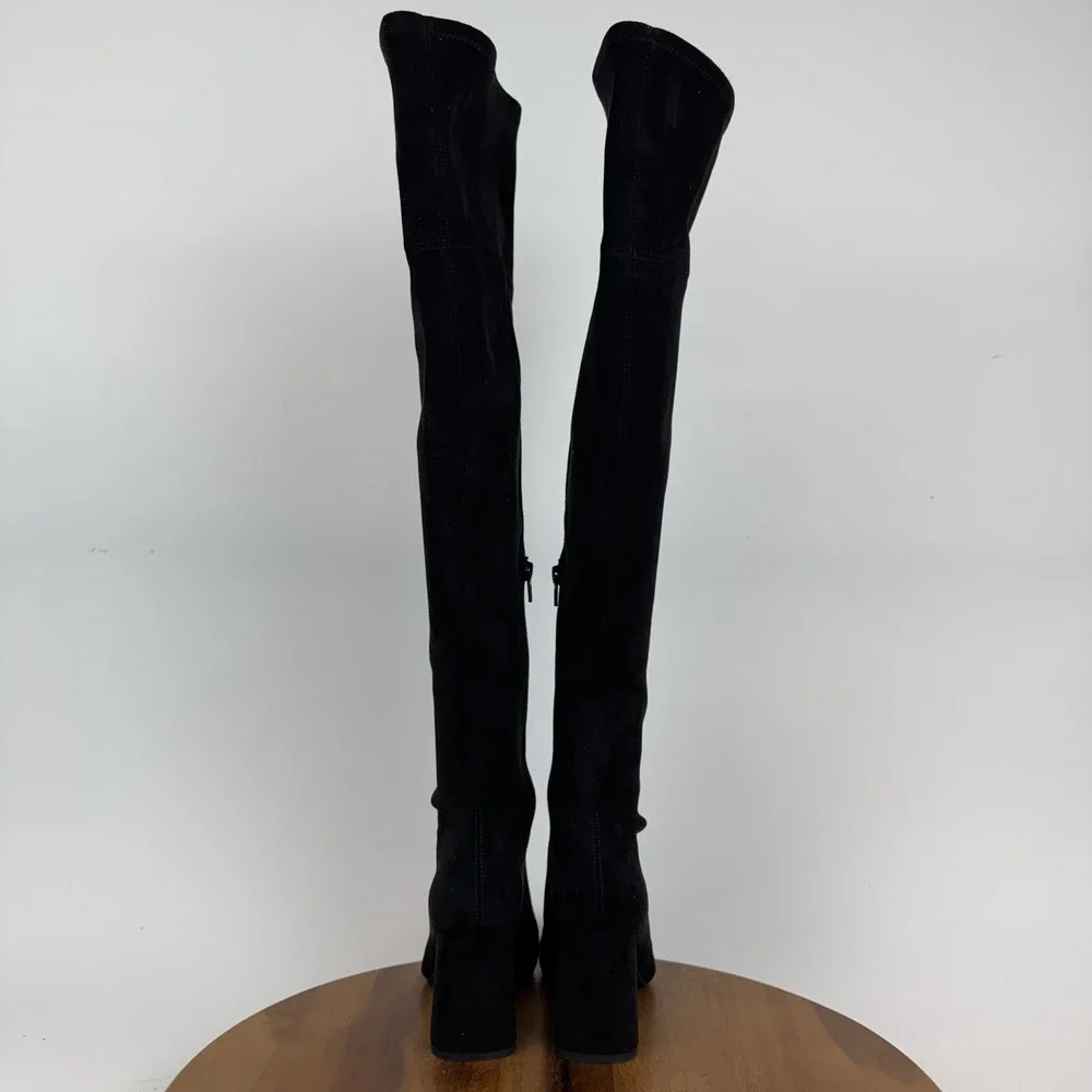 Womens Jeffrey‎ Campbell Parisah Over The Knee Black Faux Suede Boots Size 6 M